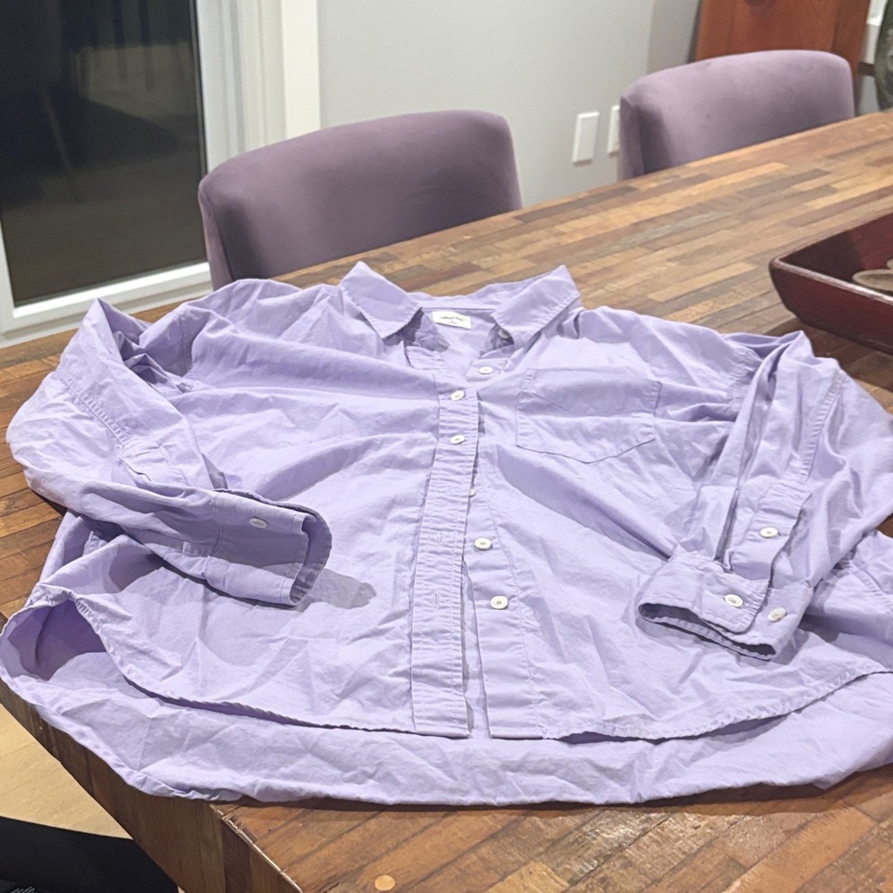 Wilfred Light Purple Casual Button-Down Shirt